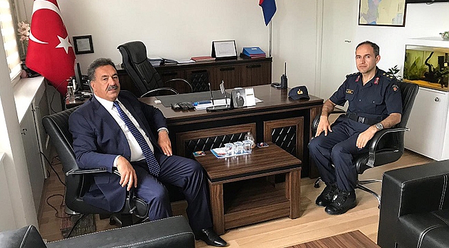 Kaymakam Güler'den Yüzbaşı Aksu'ya ziyaret