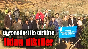 Öğretmenler Günü’nü fidan dikerek kutladılar