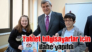 6. sınıflara dağıtacak tablet bilgisayarlar için ilahe düzenlendi