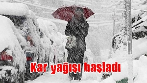 Beklenen kar yağışı başladı