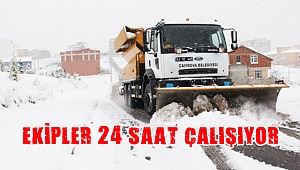 Çayırova Belediyesi karla mücadeleye devam ediyor