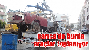 Darıca’da hurda araçlar toplanıyor