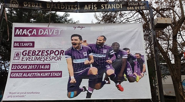 Gebze Belediyesi’nden afiş jesti