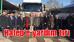 Halep’e yardım tırı dualarla gönderildi