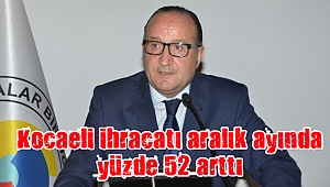 Kocaeli ihracatı aralık ayında yüzde 52 arttı