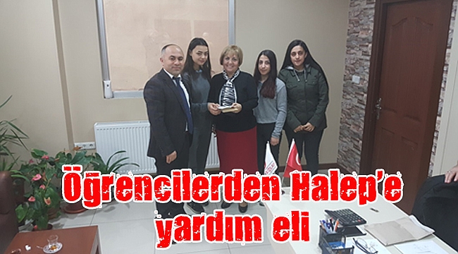 Öğrencilerden Halep’e yardım eli