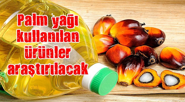 Palm yağı kullanılan ürünler araştırılacak