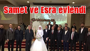 Samet ve Esra evlendi