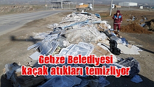 Gebze Belediyesi kaçak atıkları temizliyor