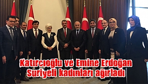 Katırcıoğlu ve Emine Erdoğan Suriyeli kadınları ağırladı