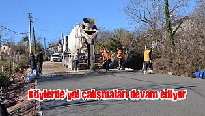 Köylerde yol çalışmaları devam ediyor