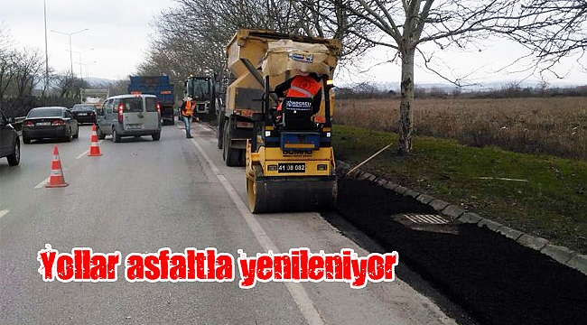 Yollar asfaltla yenileniyor