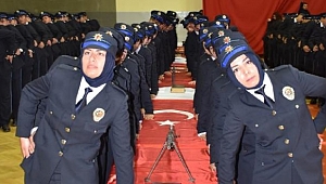 Başörtülü polisler yemin etti