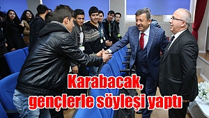 Karabacak, gençlerle söyleşi yaptı