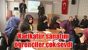 Karikatür sanatını öğrenciler çok sevdi