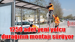 1250 adet yeni yolcu durağının montajı sürüyor