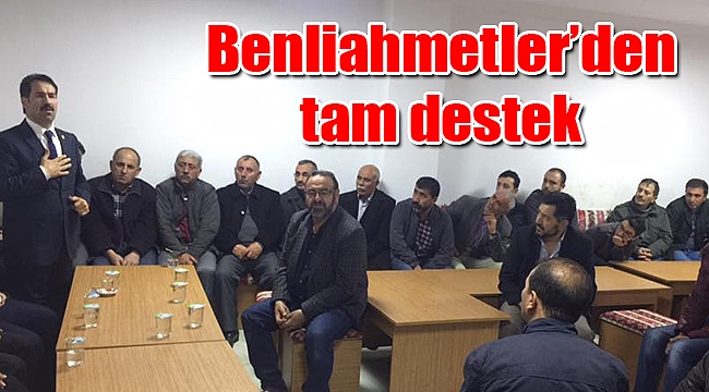 Benliahmetler’den tam destek