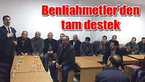 Benliahmetler’den tam destek