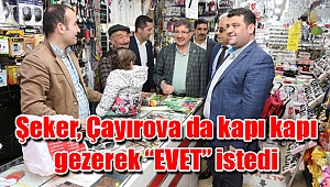 Şeker, Çayırova da kapı kapı gezerek “EVET” istedi