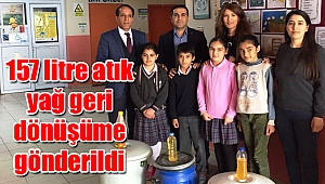 Temiz çevre için geri dönüşüme 157 litre atık yağ