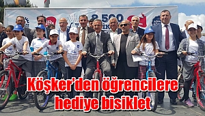 Köşker’den öğrencilere hediye bisiklet