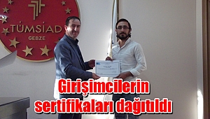 TÜMSİAD Gebze Şubesi’nde girişimcilerin sertifikaları dağıtıldı