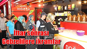 İftar sonrası Gebzelilere ikramlar