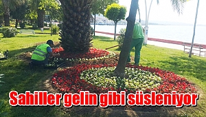 Sahiller gelin gibi süsleniyor