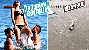 Bodrum'da güneş İstanbul'da sel