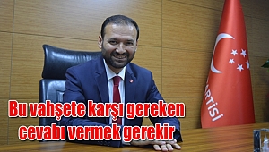 Bu vahşete karşı gereken cevabı vermek gerekir