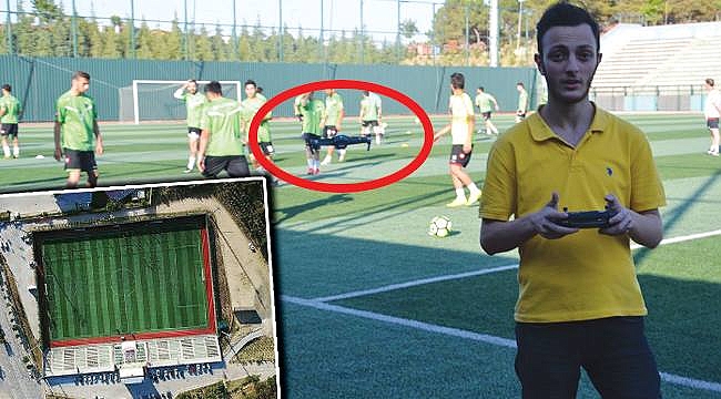 İdman sırasında drone uçurdu!