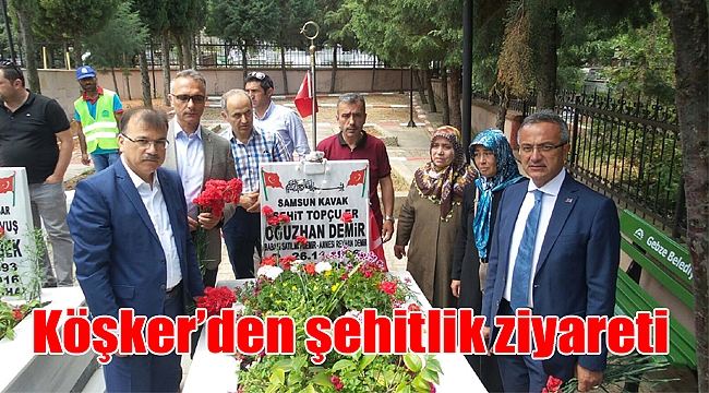 Köşker'den şehitlik ziyareti