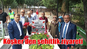 Köşker'den şehitlik ziyareti