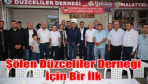 Şölen Düzceliler Derneği İçin Bir İlk