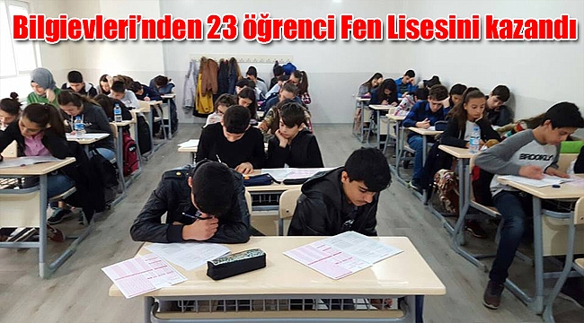 Bilgievleri’nden 23 öğrenci Fen Lisesini kazandı