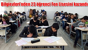 Bilgievleri’nden 23 öğrenci Fen Lisesini kazandı
