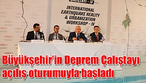 Büyükşehir’in Deprem Çalıştayı açılış oturumuyla başladı