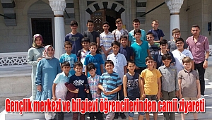 Gençlik merkezi ve bilgievi öğrencilerinden camii ziyareti
