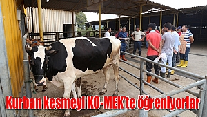 Kurban kesmeyi KO-MEK’te öğreniyorlar