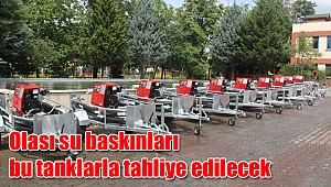 Olası su baskınları bu tanklarla tahliye edilecek