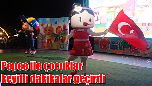 Pepee ile çocuklar keyifli dakikalar geçirdi