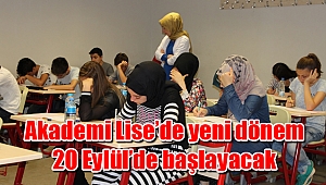 Akademi Lise’de yeni dönem 20 Eylül’de başlayacak