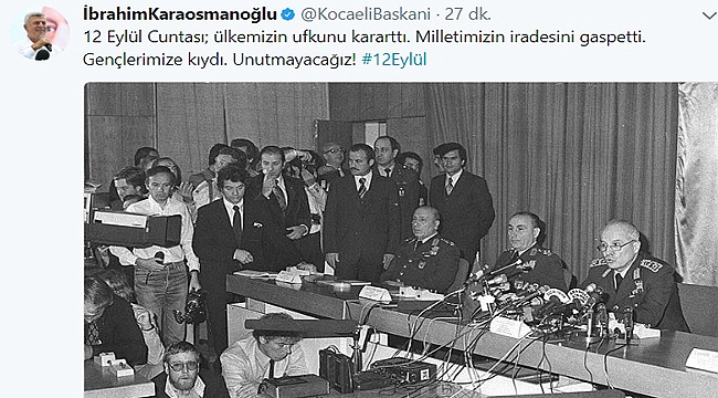 Başkan Karaosmanoğlu, 12 Eylül'ü unutturmadı