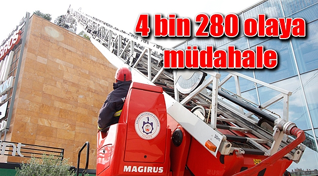 Büyükşehir İtfaiyesi’nden 4 bin 280 olaya müdahale