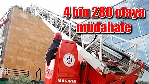 Büyükşehir İtfaiyesi’nden 4 bin 280 olaya müdahale