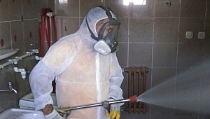 Gebze’de okullar dezenfekte edildi