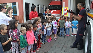 Minikler itfaiyede meraklarını giderdiler
