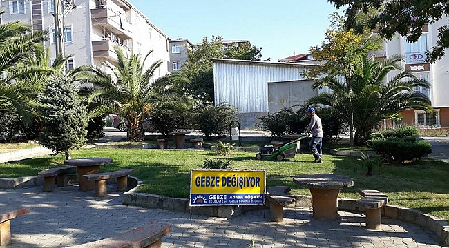 Parklarda sonbahar çalışması
