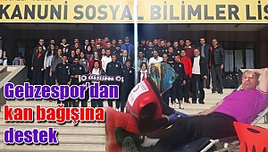 Gebzespor’dan kan bağışına destek