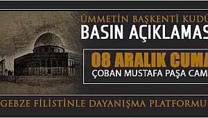 Gebzeliler, Kudüs için bir araya geliyor!